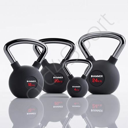 Kettlebell gumowany HAMMER PREMIUM 16 kg