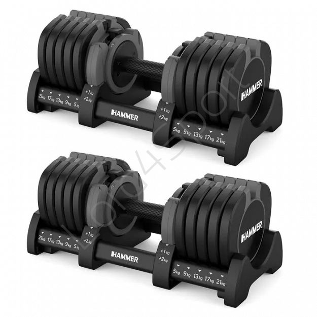 Zestaw hantli regulowanych 2 x 23 kg HAMMER STRONGLOCK 8.0 (bez stojaka)
