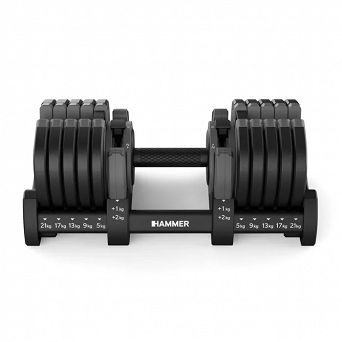 Zestaw hantli regulowanych HAMMER STRONGLOCK 8.0 2 x 23 kg