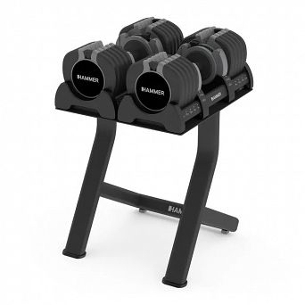 Zestaw hantli regulowanych ze stojakiem HAMMER STRONGLOCK 8.0 2 x 23 kg