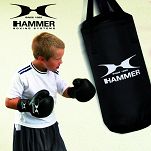 Zestaw bokserski HAMMER Junior – worek  HAMMER Fit Junior czarny (50cm) + rękawice HAMMER Fit 6 OZ - 2