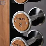 Zestaw hantli drewniano-stalowych 1-10 kg ze stojakiem HAMMER - 3
