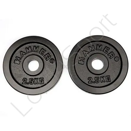Obciążenie czarne HAMMER 2x2,5kg