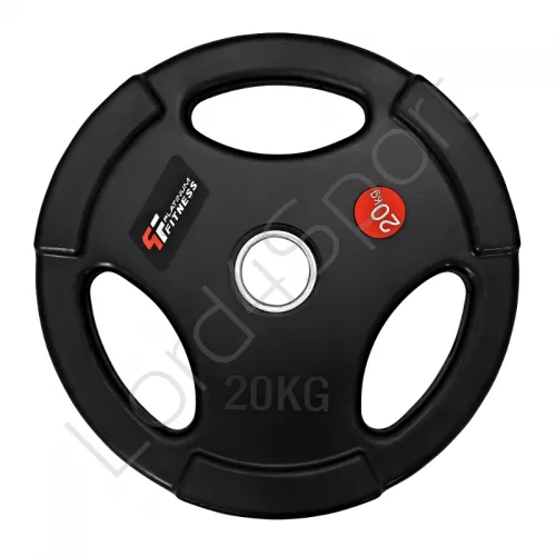Obciążenie olimpijskie gumowane 20kg/51,5mm z uchwytem Platinum Fitness