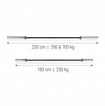 Gryf olimpijski HAMMER 183cm/50mm do 250 kg - 4