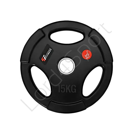 Obciążenie olimpijskie gumowane 15kg/51,5mm z uchwytem Platinum Fitness