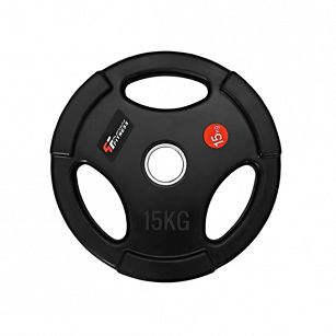 Obciążenie olimpijskie gumowane 15kg/51,5mm z uchwytem Platinum Fitness