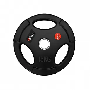 Obciążenie olimpijskie gumowane 15kg/51,5mm z uchwytem Platinum Fitness