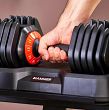 Zestaw hantli regulowanych ze stojakiem 2 x 25 kg HAMMER STRONGLOCK 4.0 - 8