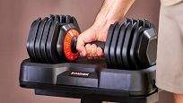 Zestaw hantli regulowanych ze stojakiem 2 x 25 kg HAMMER STRONGLOCK 4.0 - 8