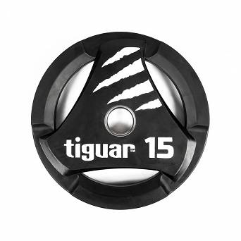 Obciążenie olimpijskie gumowane Tiguar 15 kg