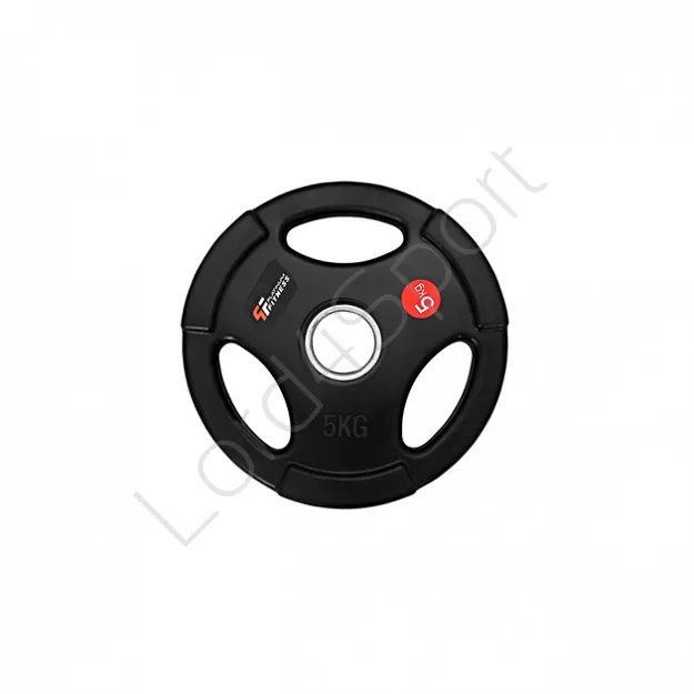 Obciążenie olimpijskie gumowane 5kg/51,5mm z uchwytem Platinum Fitness