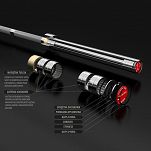Gryf olimpijski GO700 220cm/50mm HMS z zaciskami ZG 1000 - 4